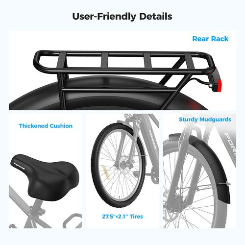 Foride Roamer 1 Step-over Elektrinis Dviratis 250W, 36V 13Ah Foride Roamer 1 Step-over Elektrinis Dviratis 250W, 36V 13Ah